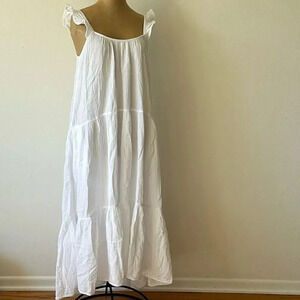Xirena sz S 100% cotton gauze dress adjustable straps white excellent condition